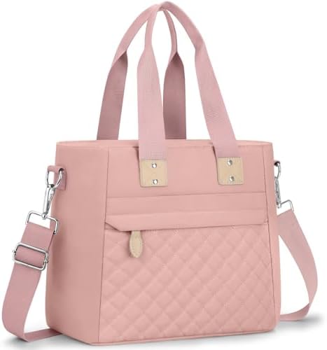 Capolo Lunch Bag for Women,Large Insulated Lunchbox Tote Reusable,L-Pink