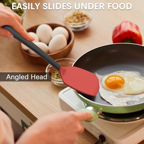 Coukre 3 Pack Silicone Spatula Set, Heat Resistant to 500°F, BPA-Free