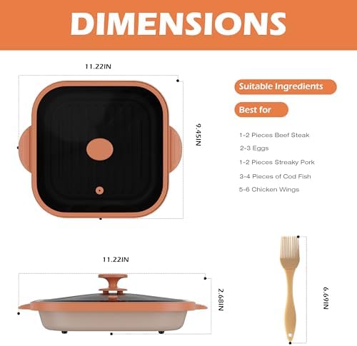 Microwave Grill Pan with Glass Cover - Bacon Cooker, Crisper & Grilled Cheese Maker, Microwave Cookware,Dishwasher Safe for Easy Clean