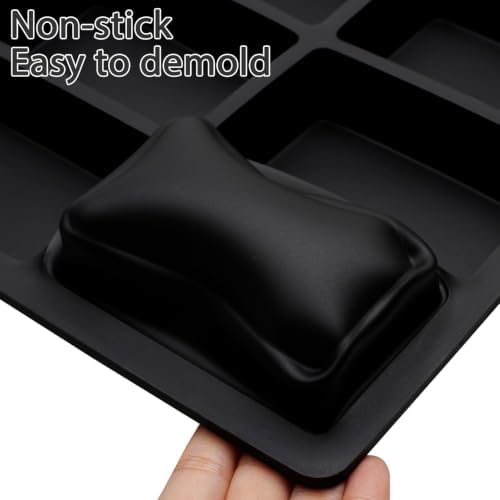 Silicone Mini Bread Loaf Pan Set of 2, 6-Cavity Baking Molds