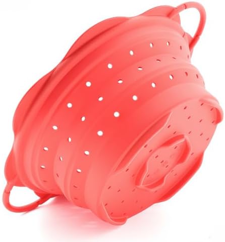Collapsible Silicone Colander for Kitchen，Foldable Pasta Vegetable Strainer