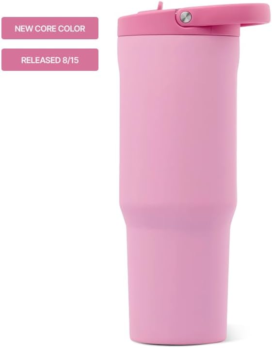HydroJug Sport 40 oz Insulated Stainless Steel Water Bottle, Petal