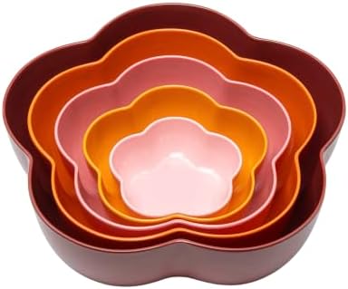 bzyoo 5 PC Nested Serving Bowl Flower Shape Set
