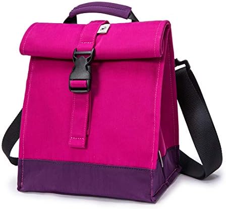 SUNNY BIRD Insulated Lunch Bag Rolltop Lunch Box (Purple)