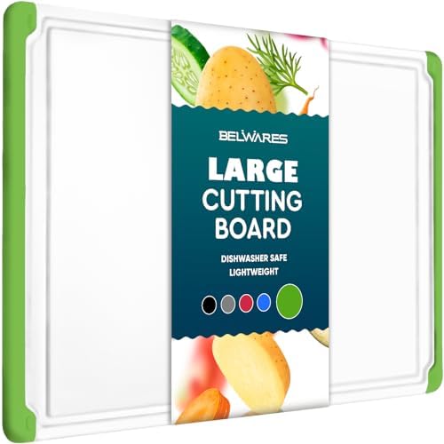 Large Plastic Cutting Board for Kitchen, 18-Inch Reversible Chopping Board