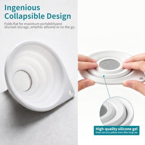 10 PCS Stone Strainer - Foldable & Reusable Pee Funnel, for Men + Women