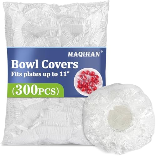 MAQIHAN 300 Bowl Covers for Bread Proofing - Medium Plastic Wrap for Food