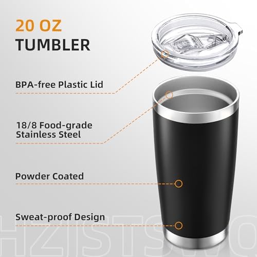 20 oz Tumbler with Lid Stainless Steel Insulated Tumblers, 1 Pack