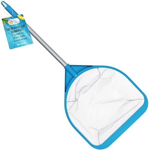 U.S. Pool Supply Pool and Spa Skimmer Net with Pole, 30" Long Handheld Fine