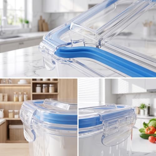 Stackable Produce Storage with Colander for Fridge Meal Prep