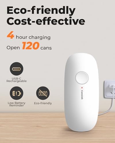 Canslab Ultrablade SE Electric Can Opener, USB-C Rechargeable, Smooth Edge