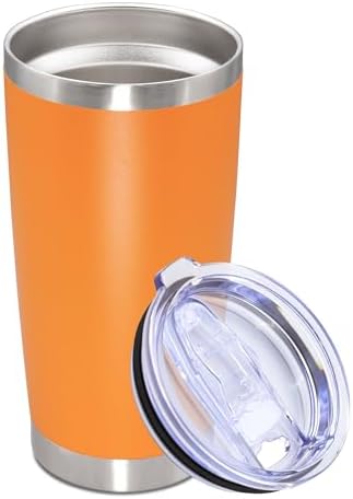 20oz Tumbler Stainless Steel Tumbler Coffee Tumbler with Lid Orange, 1P