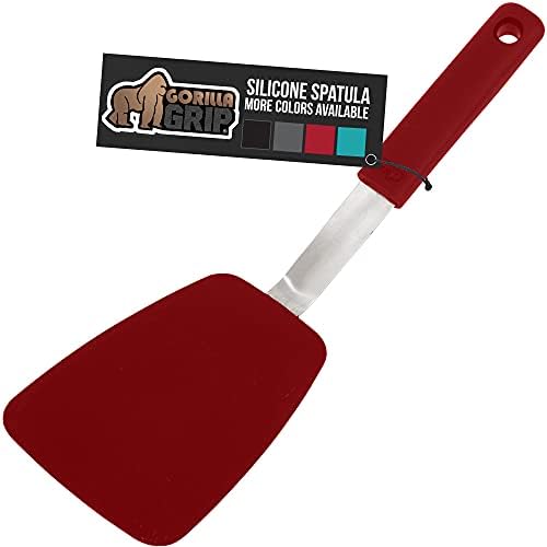 GORILLA GRIP Patented Nonstick Spatula for Frying Pan, 11.6 inch, Red