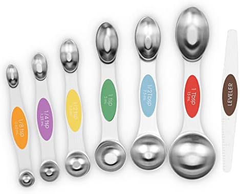 Aovchei 7 PCS MultiColor Magnetic Measuring Spoons Set