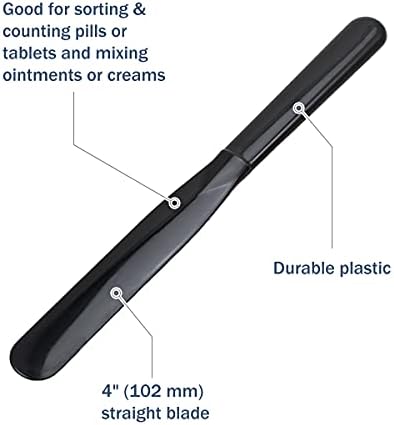 Apothecary Products 4" Pill Spatula & Medication Blade Tool, Tough Plastic