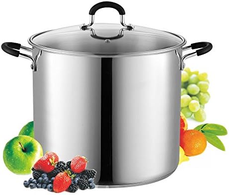 Cook N Home Professional 12 Quart Stainless Steel Stock Pot with Lid
