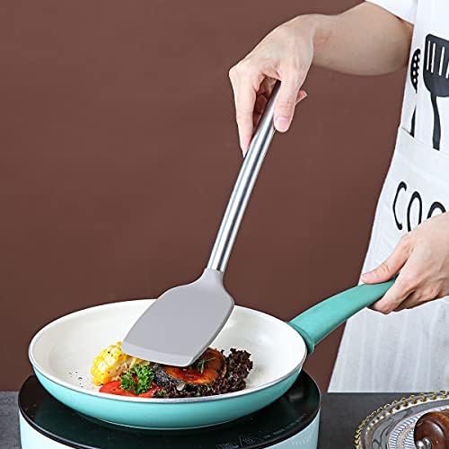 Berglander Spatulas, Non-stick Silicone Solid Turner,Barbecue Spatulas Turner For Cooking, Kitchen Dishwasher Safe, Easy to Clean