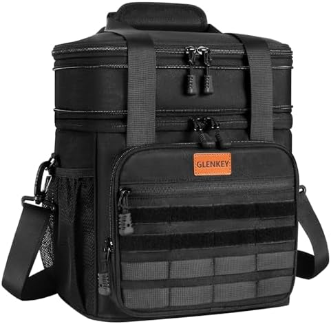 GLENKEY Expandable Lunch Box Insulated Tactical Cooler Bag Work Outdoor