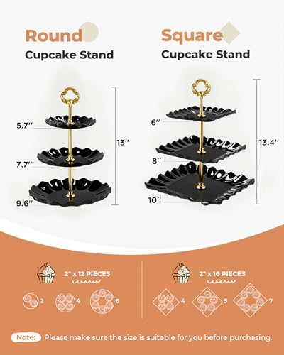 Kootek 10pcs Cupcake Stand Dessert Table Display Set Serving Tray for Party