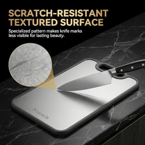 Double-Sided Titanium Cutting Board for Kitchen, 15.4"x10.4"