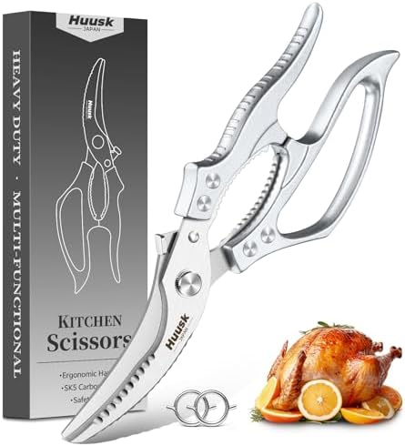 Huusk Poultry Shears Heavy Duty – All Purpose Japanese Kitchen Scissors