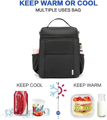 NOL Insulated Lunch Bags for Women Cooler Bag Lightweight Nylon Waterproof Lunch Box for Work