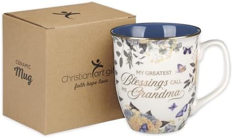 Christian Art Gifts Large Ceramic Coffee Scripture Mug for Grandmothers