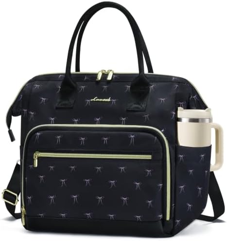 LOVEVOOK Lunch Bag Women, Insulated Lunch Box for Women with Cup Holder