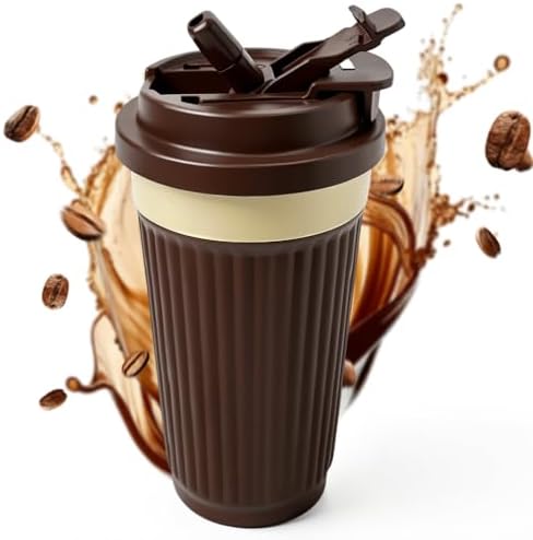 Vacuum Insulated Stainless Steel Travel Coffee Mug,Leak Proof Cup with Lid