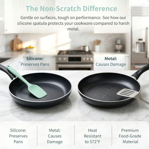 Silicone Spatulas 7Pcs, 8.2 Inch Small Spoon Spatula Set, BPA-Free