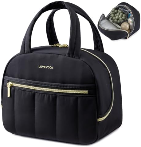 LOVEVOOK Insulated Lunch Bag for Women Men, Cute Fit and Fresh Lunch Box