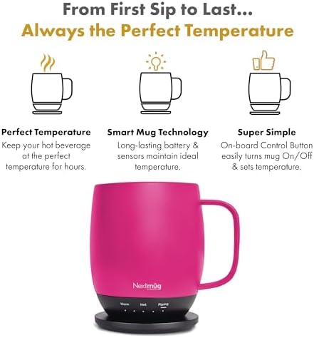 Nextmug - Temperature-Controlled, Self-Heating Coffee Mug