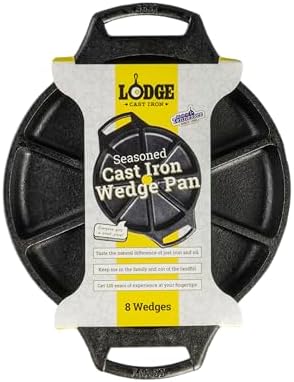 Lodge Pre-Seasoned Cast Iron Wedge Pan, 8 Wells, 11.69 Inches