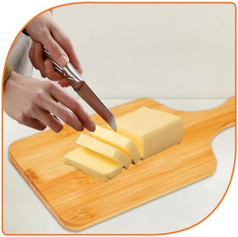 12 Pcs Bamboo Cutting Board Bulk 11x5 Inch Charcuterie Boards with Handle Wood Engraving Serving Board Kitchen Chopping Boards Crafts for Pizza, Bread, Cheese, Charcuterie, Fruit, Vegetables