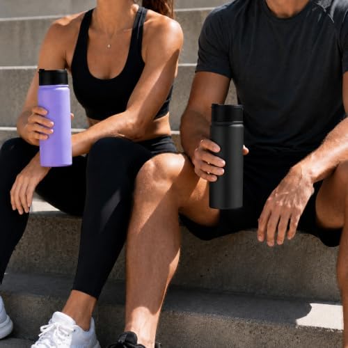 Sivaphe Tea Infuser Bottle With Removable Loose Leaf Tea Strainer Cup 18/8 Stainless Steel Portable Insulated Travel Tea Tumbler Purple