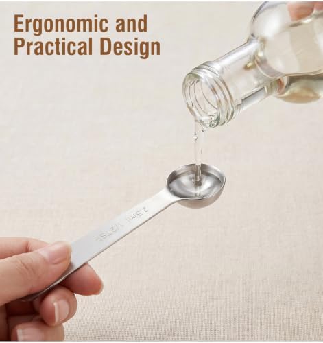 4 PCS 1/2 Teaspoon Scoop, Stainless Steel 1/2 Tsp Measuring Spoon