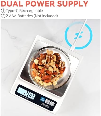BOMATA 0.1g High Precision Digital Kitchen Food Scale, 13lb Gram Scale