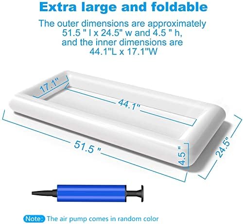 Jasonwell Inflatable Serving Bars Ice Buffet Salad Serving Trays Food Drink Holder Cooler Containers Indoor Outdoor BBQ Picnic Pool Party Supplies Luau Cooler w Drain Plug