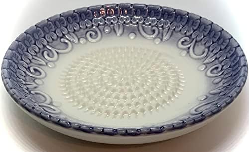 BonCera, Premium Ceramic Garlic Grater Plate Set - Purple Embossed