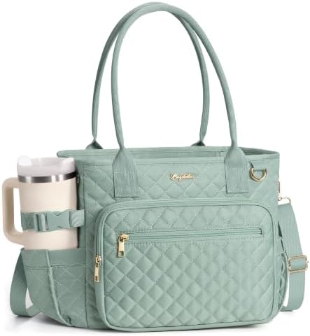 Bagstellar Lunch Box for Women Insulated Lunch Bag Quilted Soft Cooler Tote