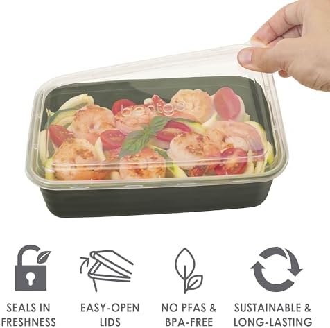 Bentgo Prep Meal Prep Kit, 1, 2 & 3-Compartment Containers, 60 Piece Set