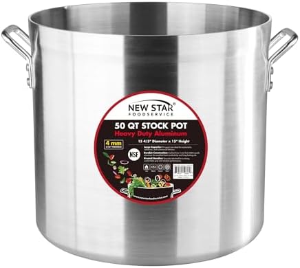 New Star Foodservice 50 Qt Aluminum Stock Pot, No Cover