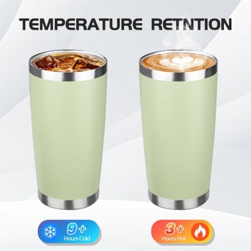 StarSpeed 20oz Stainless Steel Travel Coffee Tumbler,Matcha Green