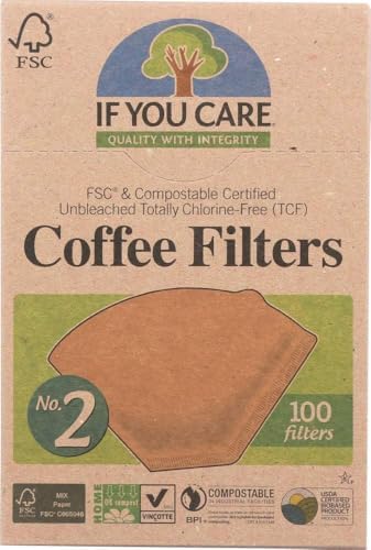 If You Care FSC Unbleached No 2 Coffee Filters, 100 Count