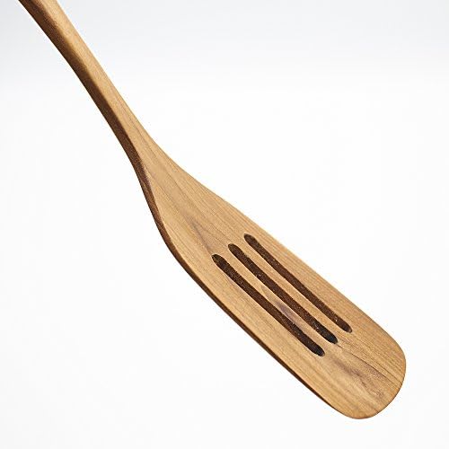 Faay Teak Wooden Slotted Spatula Turner | Durable, Healthy, High Moist Resistance Teak Wood Spatula for Non Stick Cookware