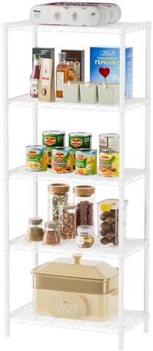 SINGAYE 5 Metal Shelves Wire Shelving Storage Shelf Adjustable Unit Pantry