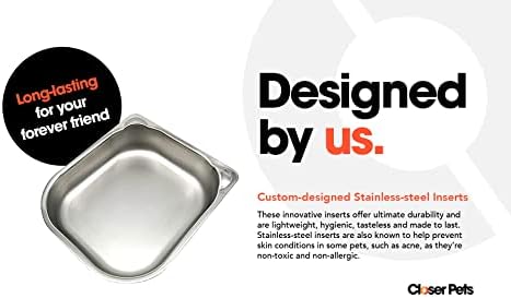 Cat Mate Stainless Steel Bowl Inserts for C100 & C200 Automatic Pet Feeders (Pack of 2)