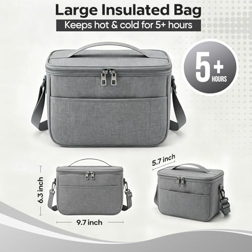 Bento Box Adult with Insulated Lunch Bag - 3 Stackable Leak-Proof Lunch Box