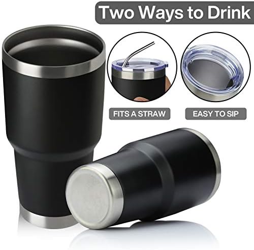 MEWAY 30oz Insulated Tumbler With Lids and Straws,Stainless Steel Double Vacuum Coffee Tumbler Cup, Brush, Durable Powder Coated Coffee Cup for Cold & Hot Drinks, Office, Travel(mixture,12 PACK)