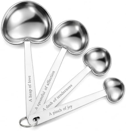 Ouligay Stainless Steel Measuring Spoons Set of 4 Metal Measuring Spoons